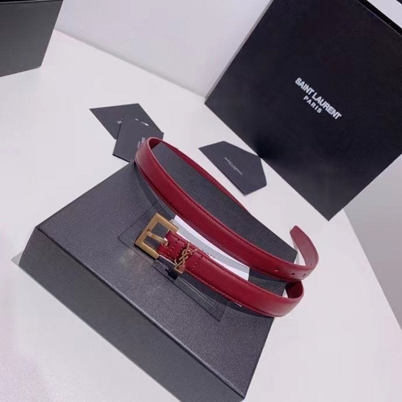 Saint Laurent Red Leather Belt WLB01259