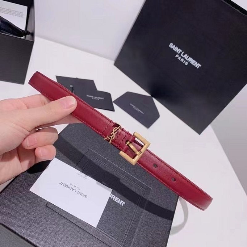 Saint Laurent Red Leather Belt WLB01259