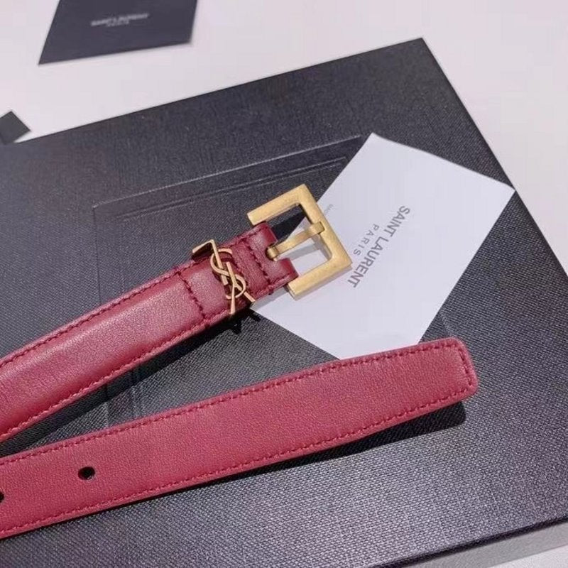 Saint Laurent Red Leather Belt WLB01259