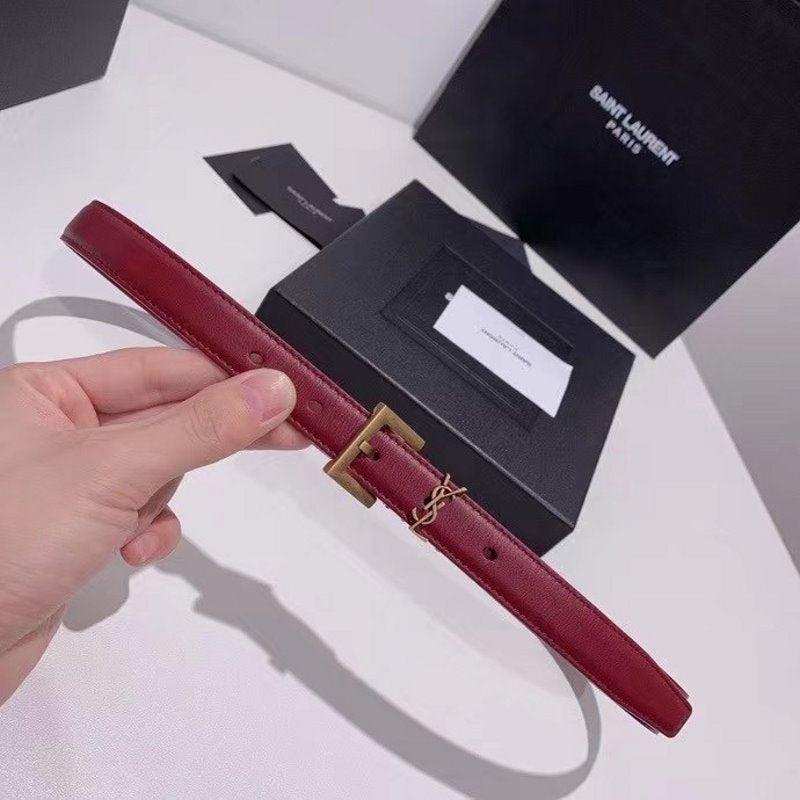 Saint Laurent Red Leather Belt WLB01259