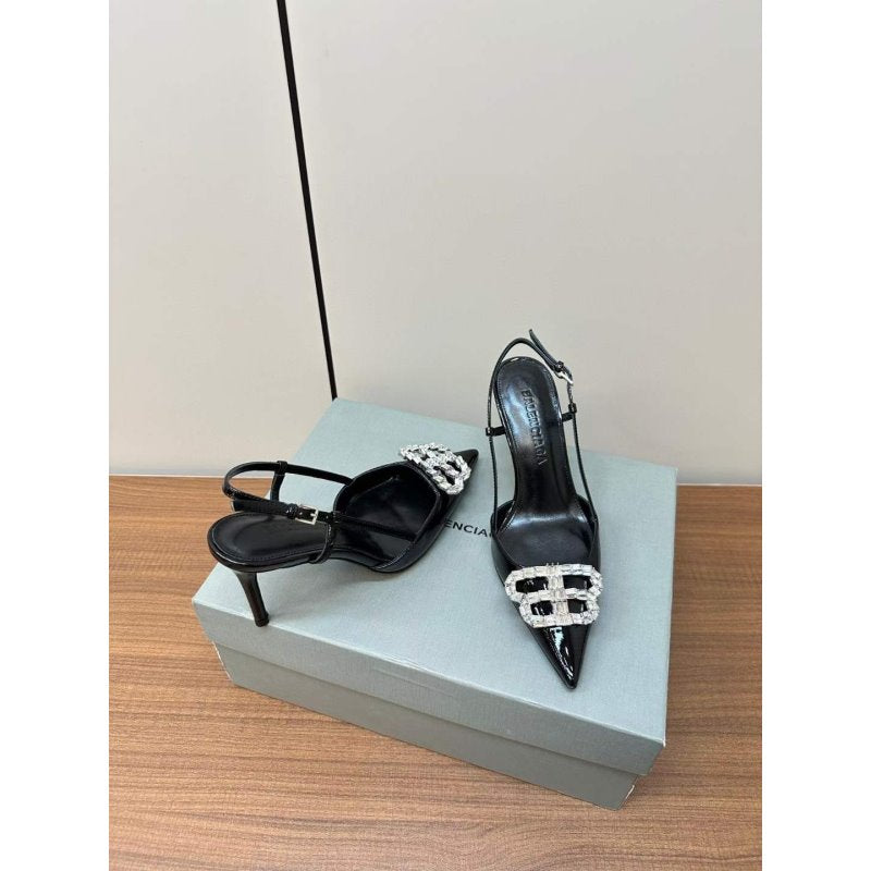 Balenciaga Diamond Buckle Heeled Sandals SH010004