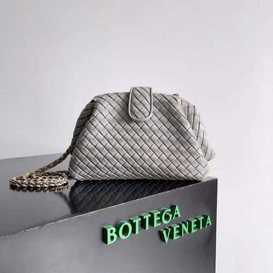 Bottega Veneta Lauren 1980 Teen Chain Bag in Intrecciato Leather BGDC0012
