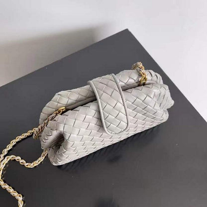 Bottega Veneta Lauren 1980 Teen Chain Bag in Intrecciato Leather BGDC0012