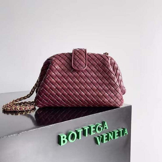 Bottega Veneta Lauren 1980 Teen Chain Bag in Intrecciato Leather BGDC0014