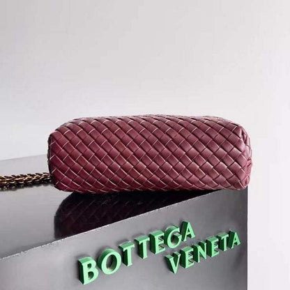 Bottega Veneta Lauren 1980 Teen Chain Bag in Intrecciato Leather BGDC0014