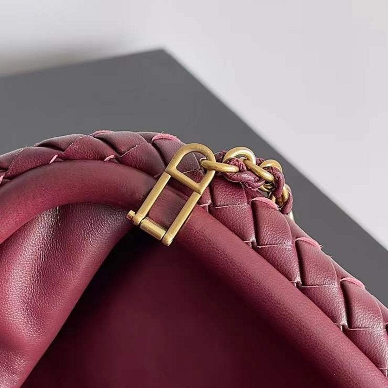 Bottega Veneta Lauren 1980 Teen Chain Bag in Intrecciato Leather BGDC0014