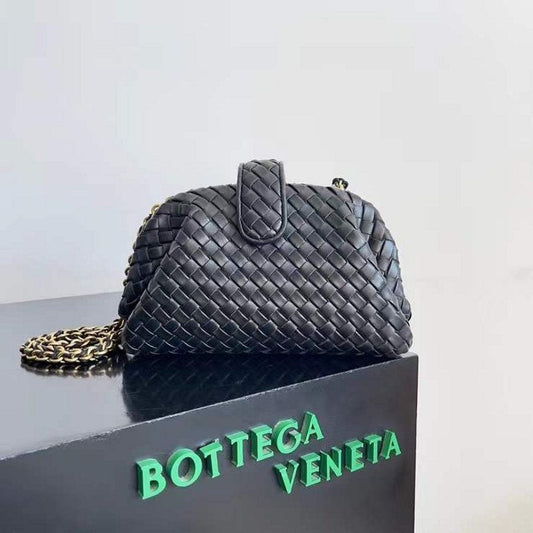 Bottega Veneta Lauren 1980 Teen Chain Bag in Intrecciato Leather BGDC0015