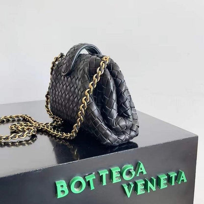 Bottega Veneta Lauren 1980 Teen Chain Bag in Intrecciato Leather BGDC0015