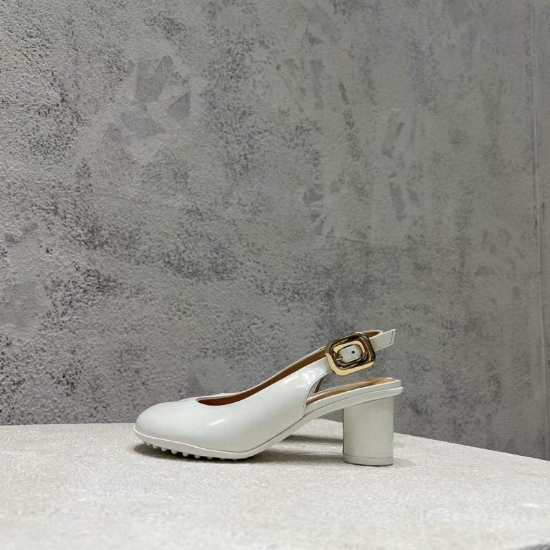 Bottega Veneta Round Head Heeled Sandals SH010021