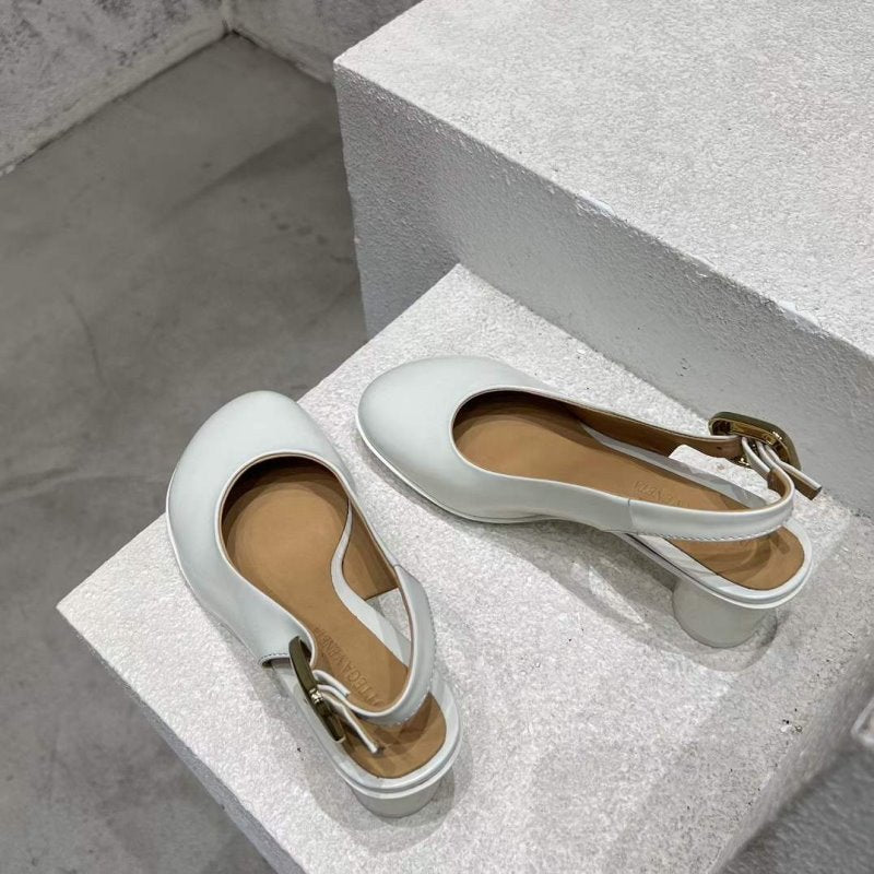 Bottega Veneta Round Head Heeled Sandals SH010021