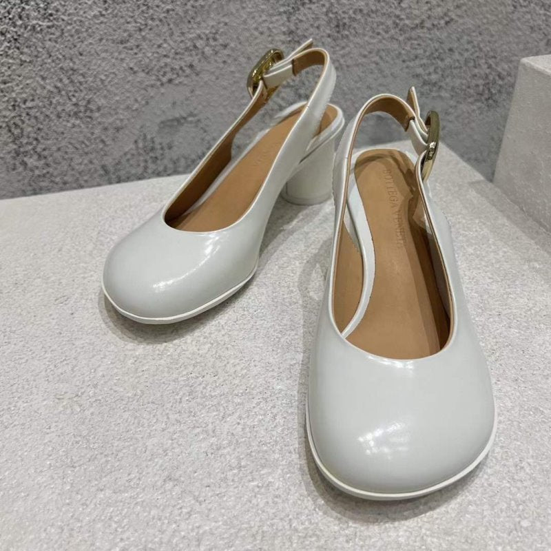 Bottega Veneta Round Head Heeled Sandals SH010021