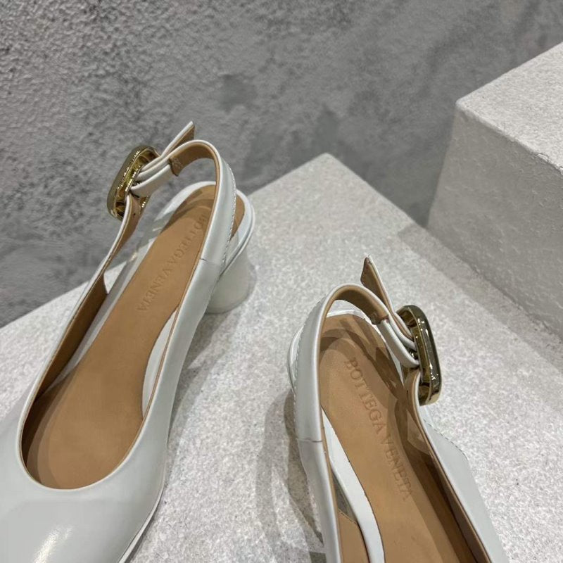 Bottega Veneta Round Head Heeled Sandals SH010021
