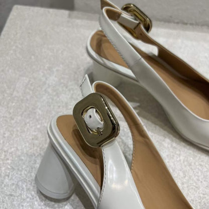 Bottega Veneta Round Head Heeled Sandals SH010021