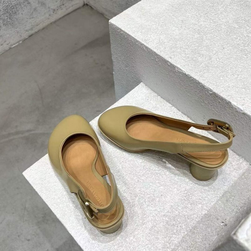 Bottega Veneta Round Head Heeled Sandals SH010023