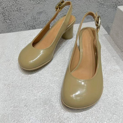 Bottega Veneta Round Head Heeled Sandals SH010023