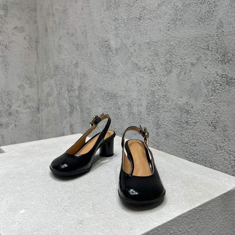 Bottega Veneta Round Head Heeled Sandals SH010024