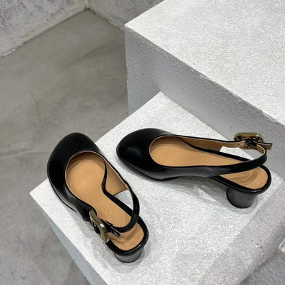 Bottega Veneta Round Head Heeled Sandals SH010024