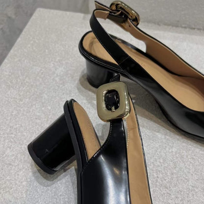 Bottega Veneta Round Head Heeled Sandals SH010024