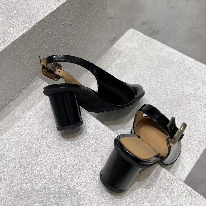 Bottega Veneta Round Head Heeled Sandals SH010024