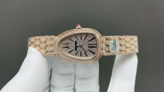 Bvlgari Snake Shadow White Shell Wrist Watch WTJN25022