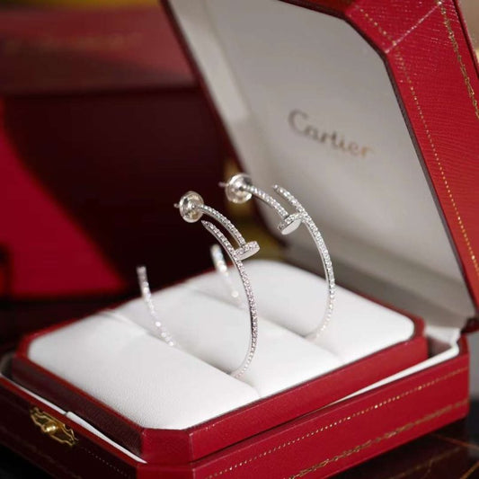 Cartier Juste un Clou Nail Diamond Earrings JWLH0151