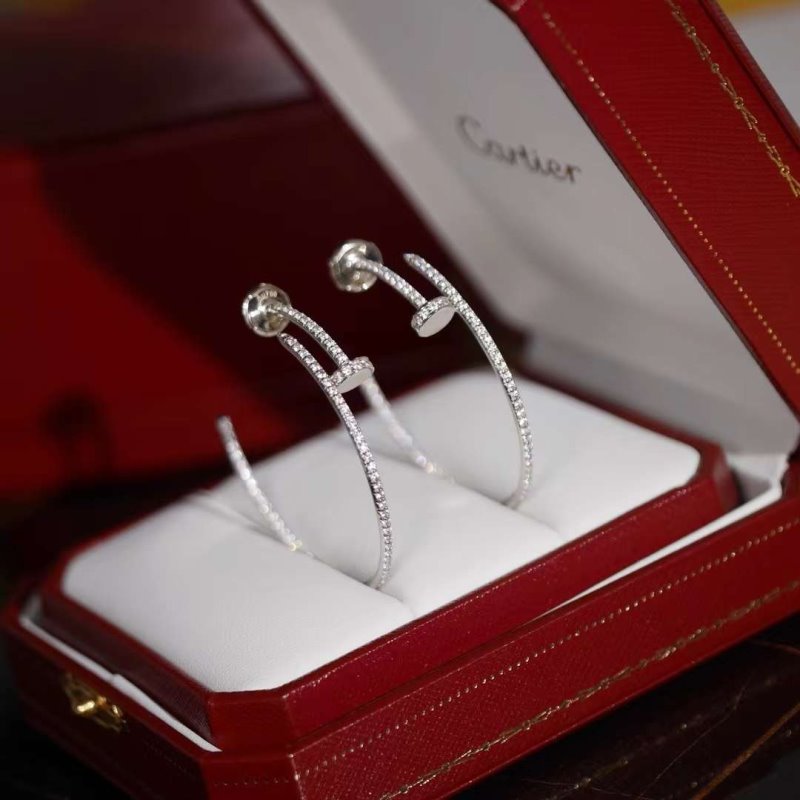 Cartier Juste un Clou Nail Diamond Earrings JWLH0153