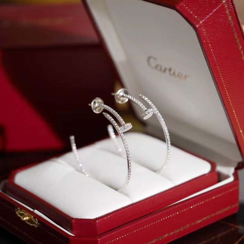 Cartier Juste un Clou Nail Diamond Earrings JWLH0153