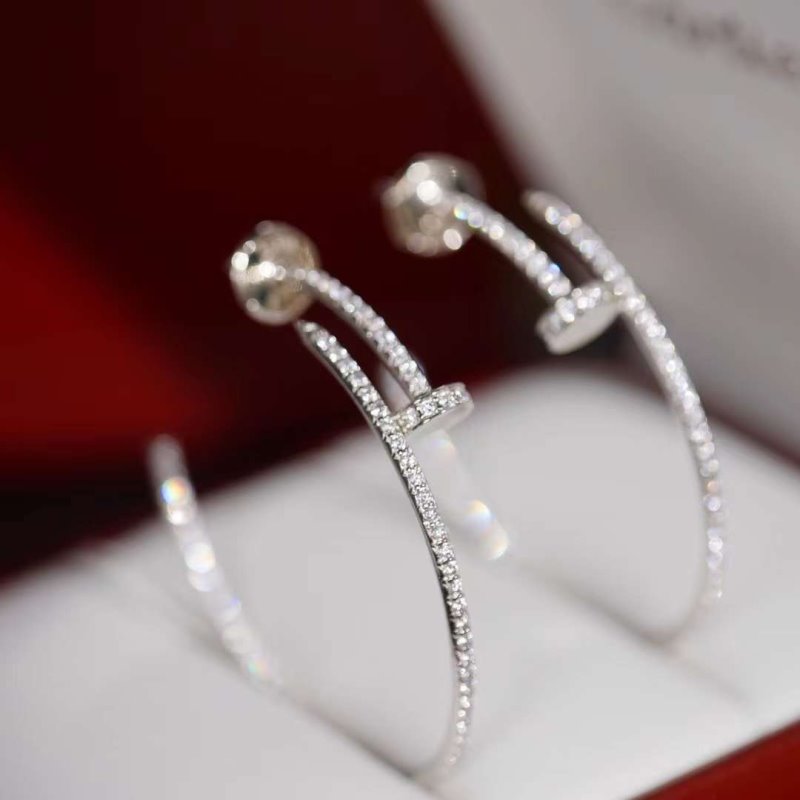 Cartier Juste un Clou Nail Diamond Earrings JWLH0153
