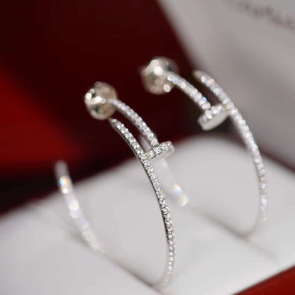 Cartier Juste un Clou Nail Diamond Earrings JWLH0153