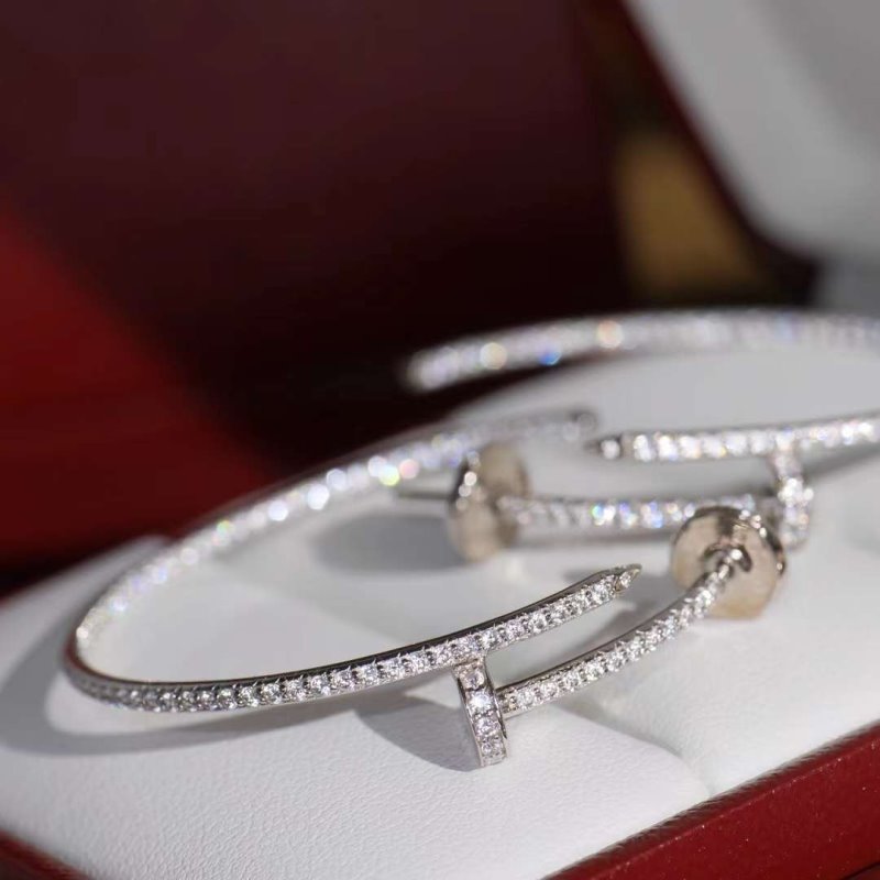 Cartier Juste un Clou Nail Diamond Earrings JWLH0153