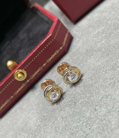Cartier Three Ring Diamond Stud JWLH0159