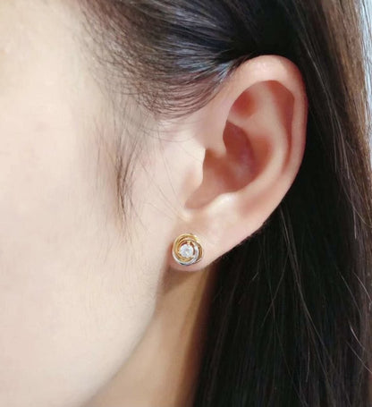 Cartier Three Ring Diamond Stud JWLH0159