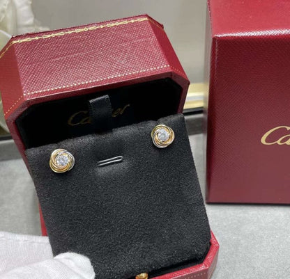 Cartier Three Ring Diamond Stud JWLH0159