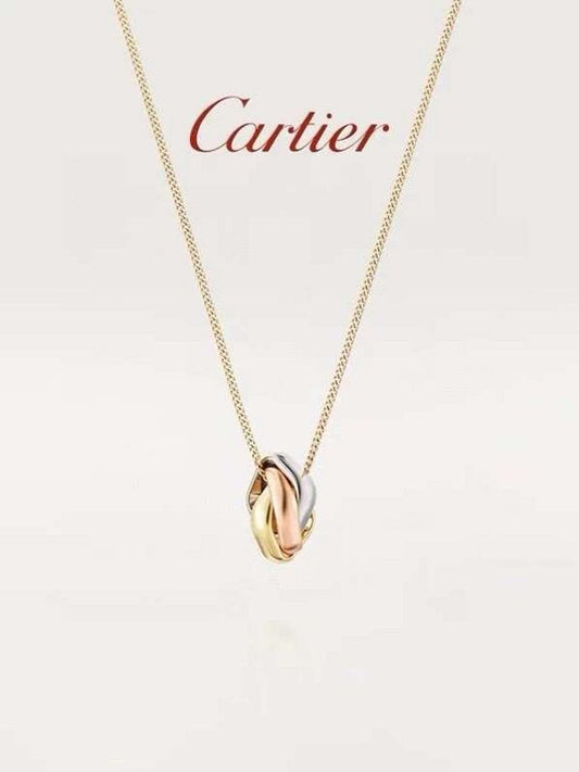 Cartier Three Ring Necklace JWLH0145