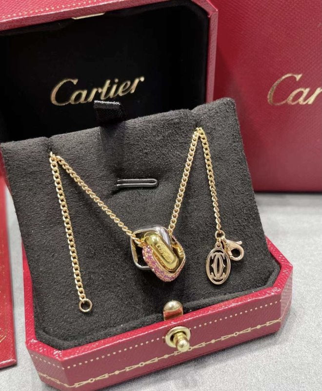 Cartier Three Ring Necklace JWLH0157