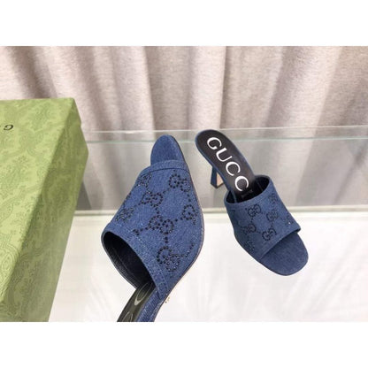 Gucci Double G Heeled Slippers SH010201