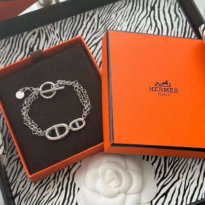 Hermes  Farandole Pig Nose Bracelet JWLH0019