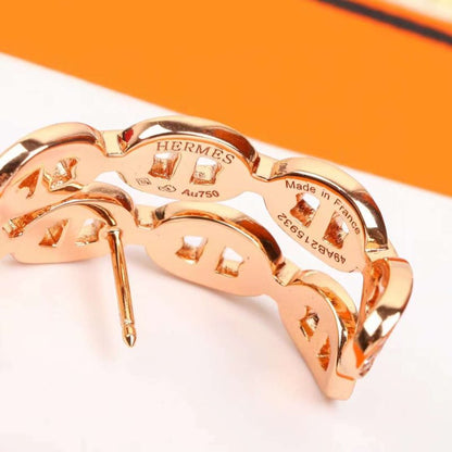 Hermes  Farandole Pig Nose Diamond Earrings JWLH0046