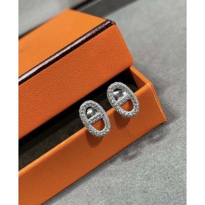 Hermes  Farandole Pig Nose Diamond Earrings JWLH0056