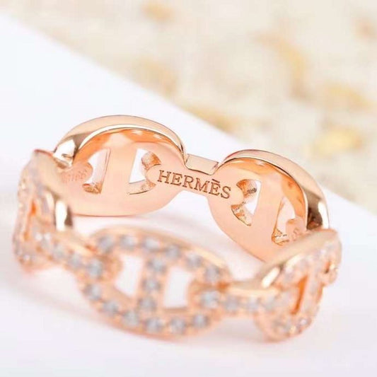 Hermes  Farandole Pig Nose Diamond Ring JWLH0014