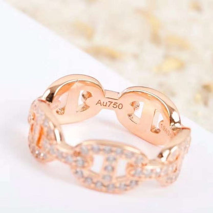 Hermes  Farandole Pig Nose Diamond Ring JWLH0014