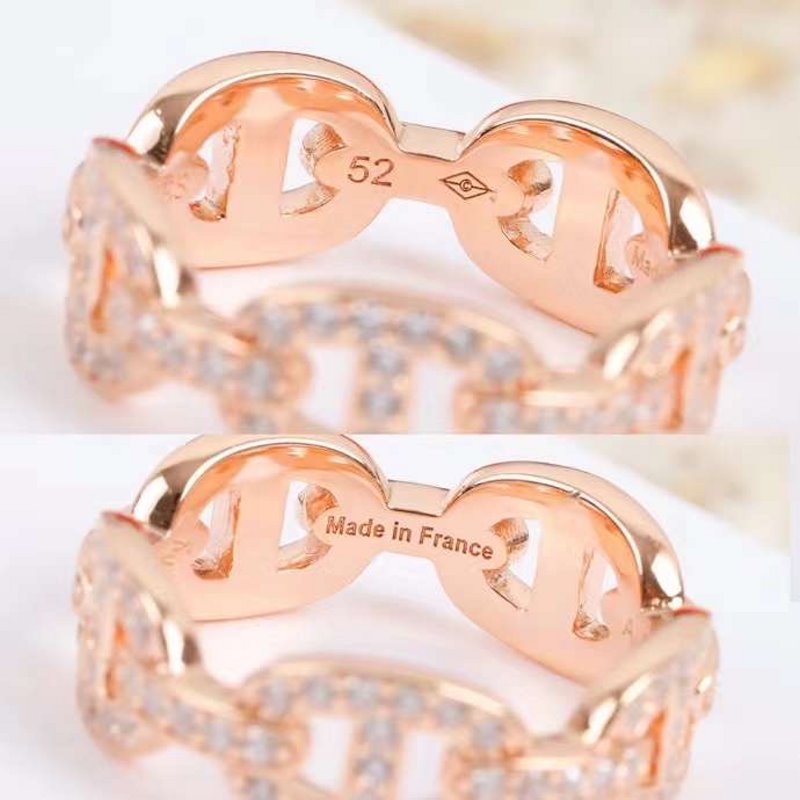 Hermes  Farandole Pig Nose Diamond Ring JWLH0014