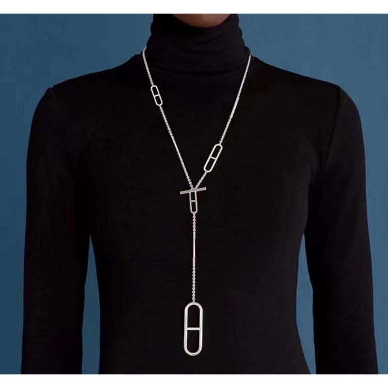 Hermes  Farandole Pig Nose Long Necklace JWLH0017