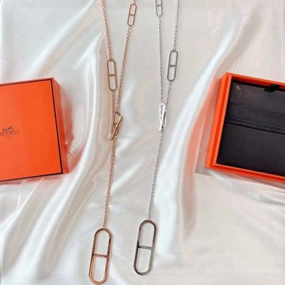 Hermes  Farandole Pig Nose Long Necklace JWLH0017