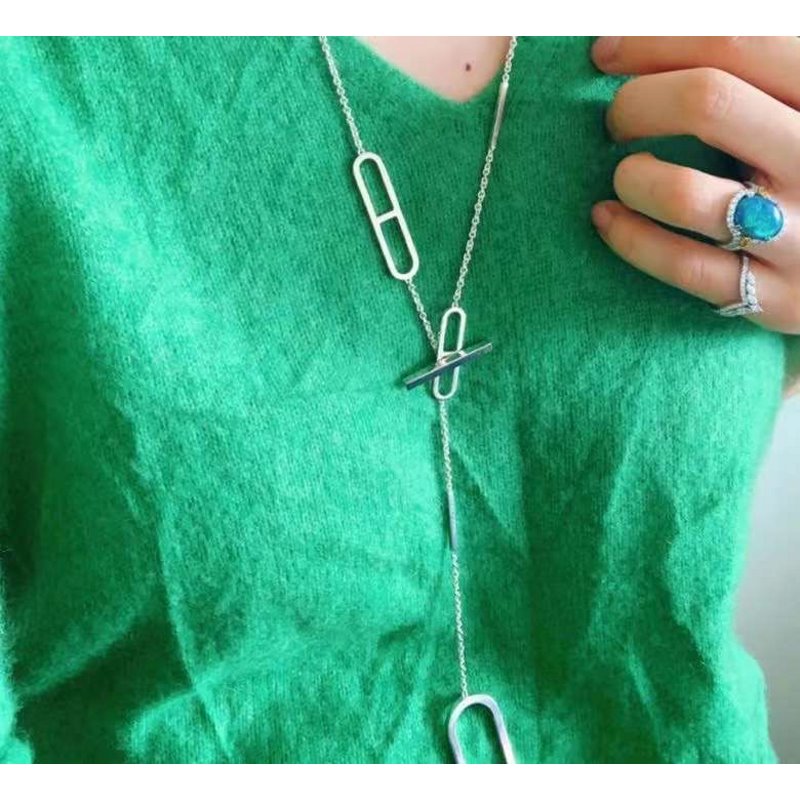 Hermes  Farandole Pig Nose Long Necklace JWLH0017