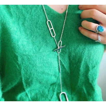 Hermes  Farandole Pig Nose Long Necklace JWLH0017