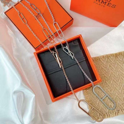 Hermes  Farandole Pig Nose Long Necklace JWLH0017