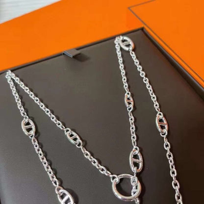 Hermes  Farandole Pig Nose Long Necklace JWLH0029