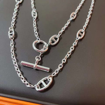 Hermes  Farandole Pig Nose Long Necklace JWLH0029