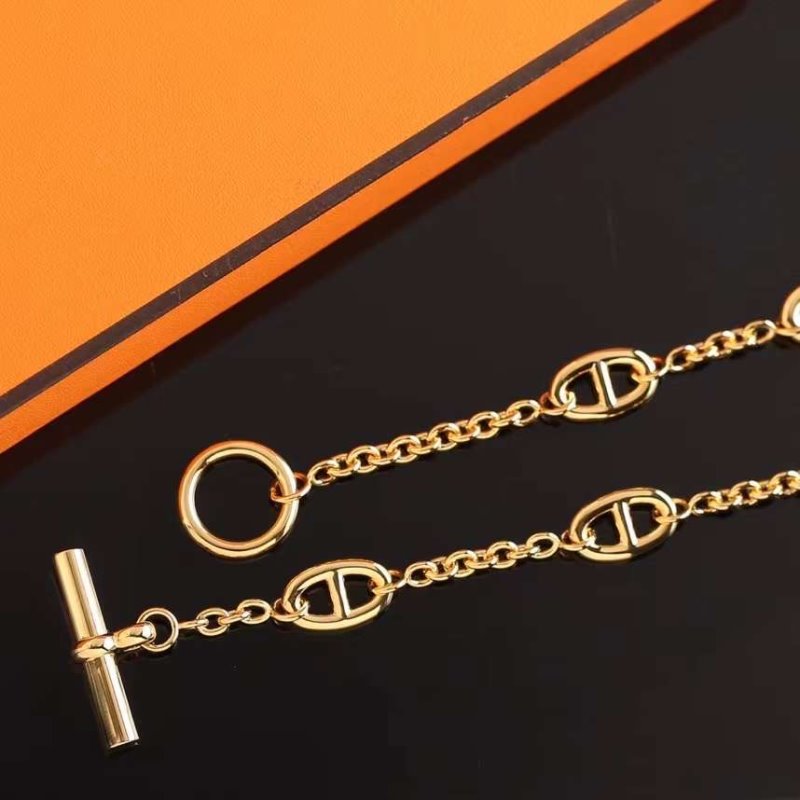 Hermes  Farandole Pig Nose Long Necklace JWLH0033